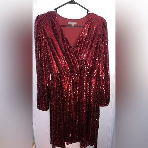 Kate & Mallory Red Sequin Dress